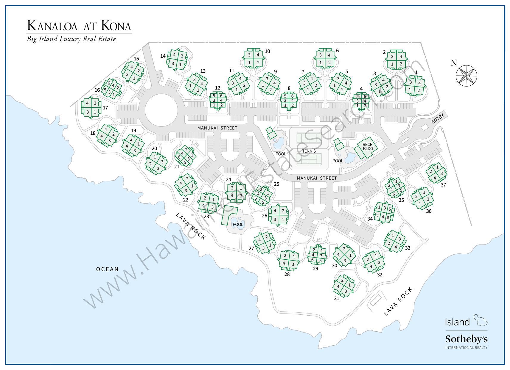 Kanaloa at Kona Map